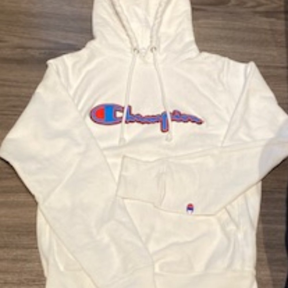 X-Small White Champion Hoodie